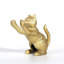 Serre-livres décoratif Lucky Cat, fonte robuste, décor de tablette rétro, or