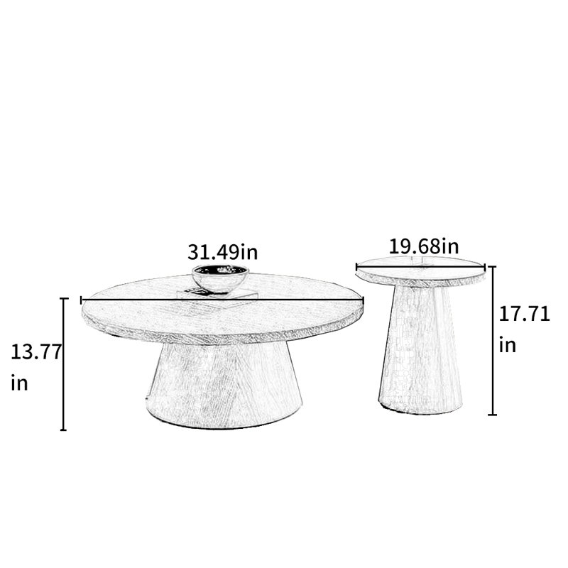 Natural Travertine Coffee Table