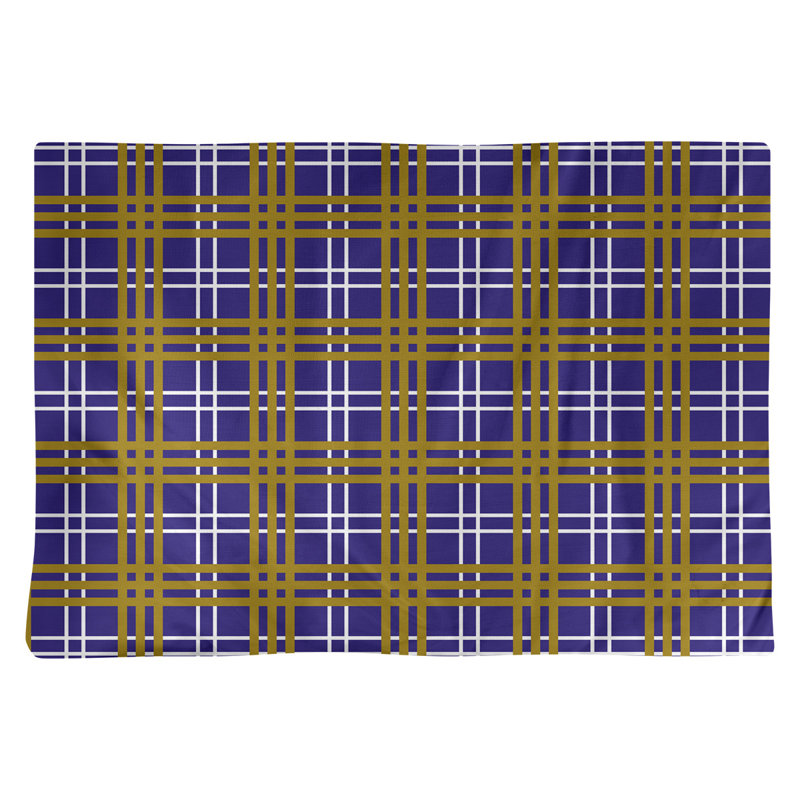 Napperon de luxe de 14 po Baltimore football, Mauve / blanc / or métallique