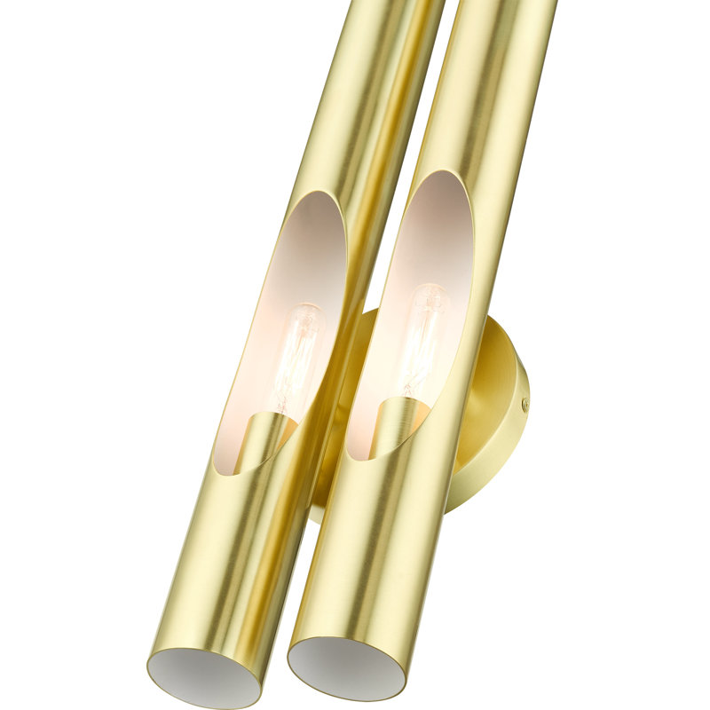 Clearlake Armed Sconce, Satin Brass