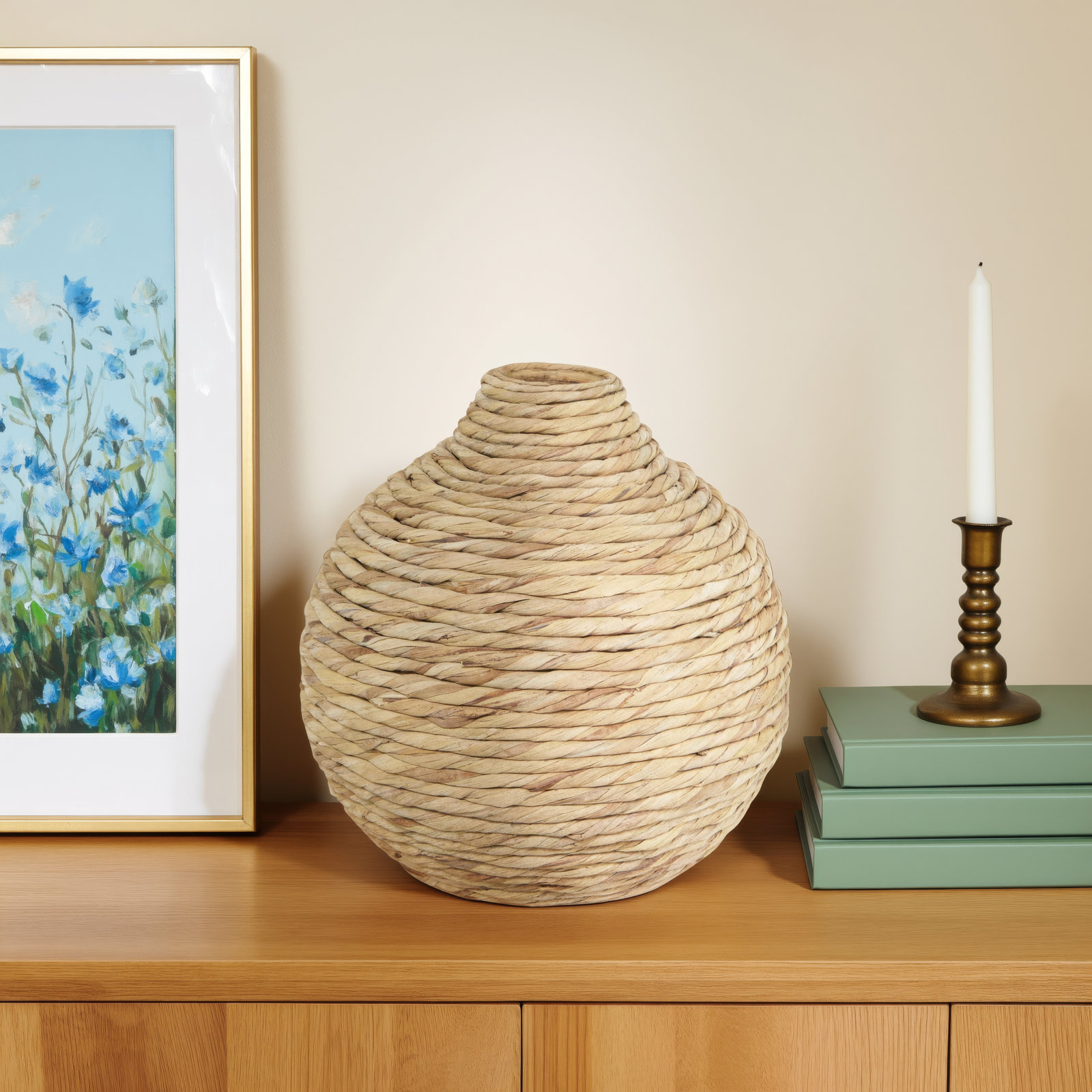Sabre 14.2'' Handmade Seagrass Table Vase