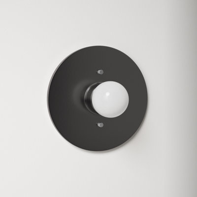 Single Light Dimmable Ceramic Flush Mount Sconce
