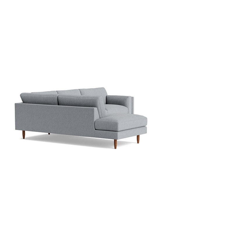 Skinny Fat Sectional, Performance Weave - Zinc, Left Hand Facing