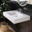 30'' Wall Mounted Bathroom Sink Solid Surface Sink With Faucet Hole-124883373