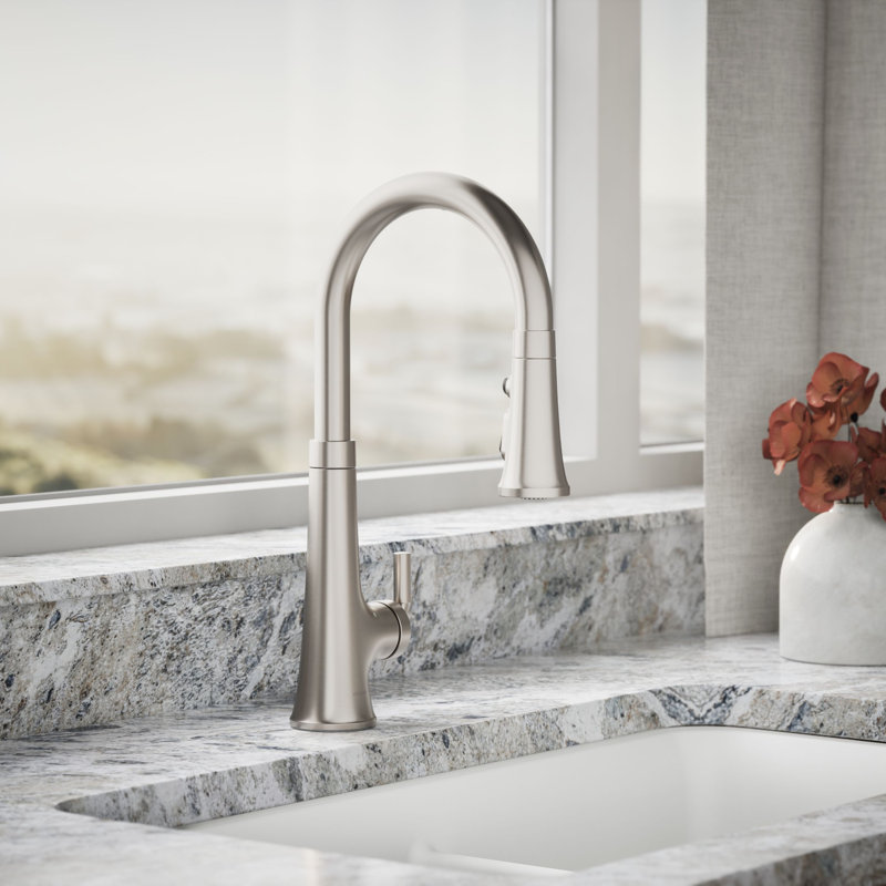 Tone Touchless Pull-Down Kitchen Sink Faucet with Three-Function Sprayhead, Vibrant Stainless