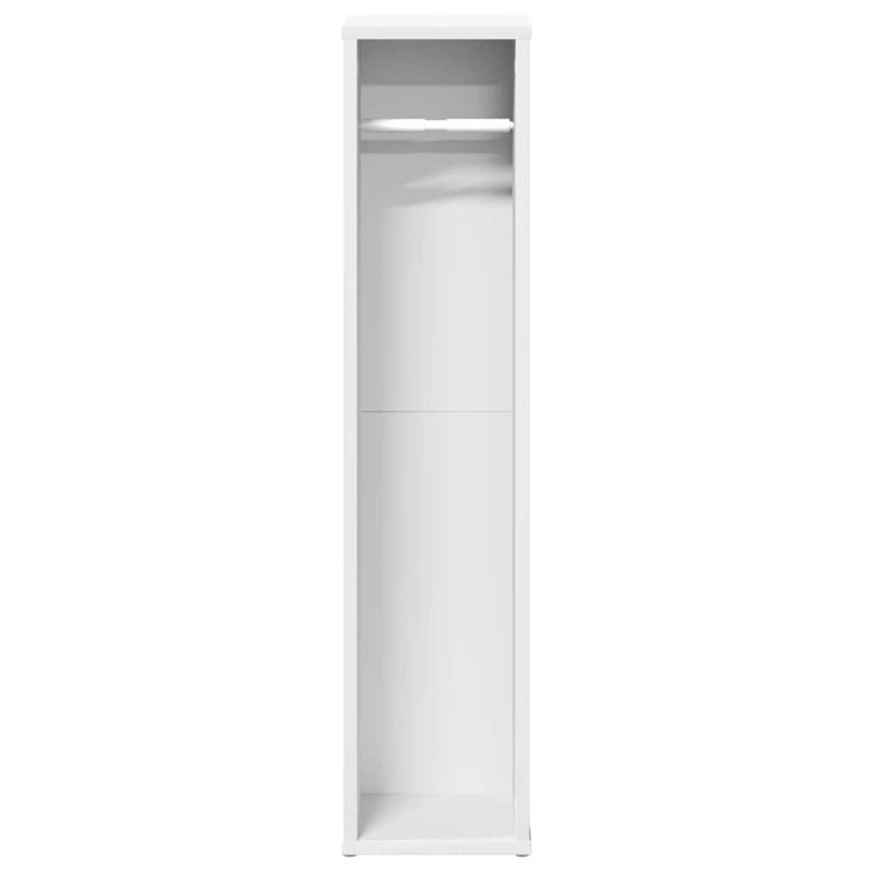 Bathroom Cabinet With Roll Holder 20.5X20x90 Cm, White