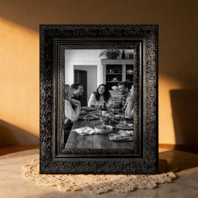 Cadre photo noir 3 pièces 11 "x 14" avec support de table et crochets muraux noirs