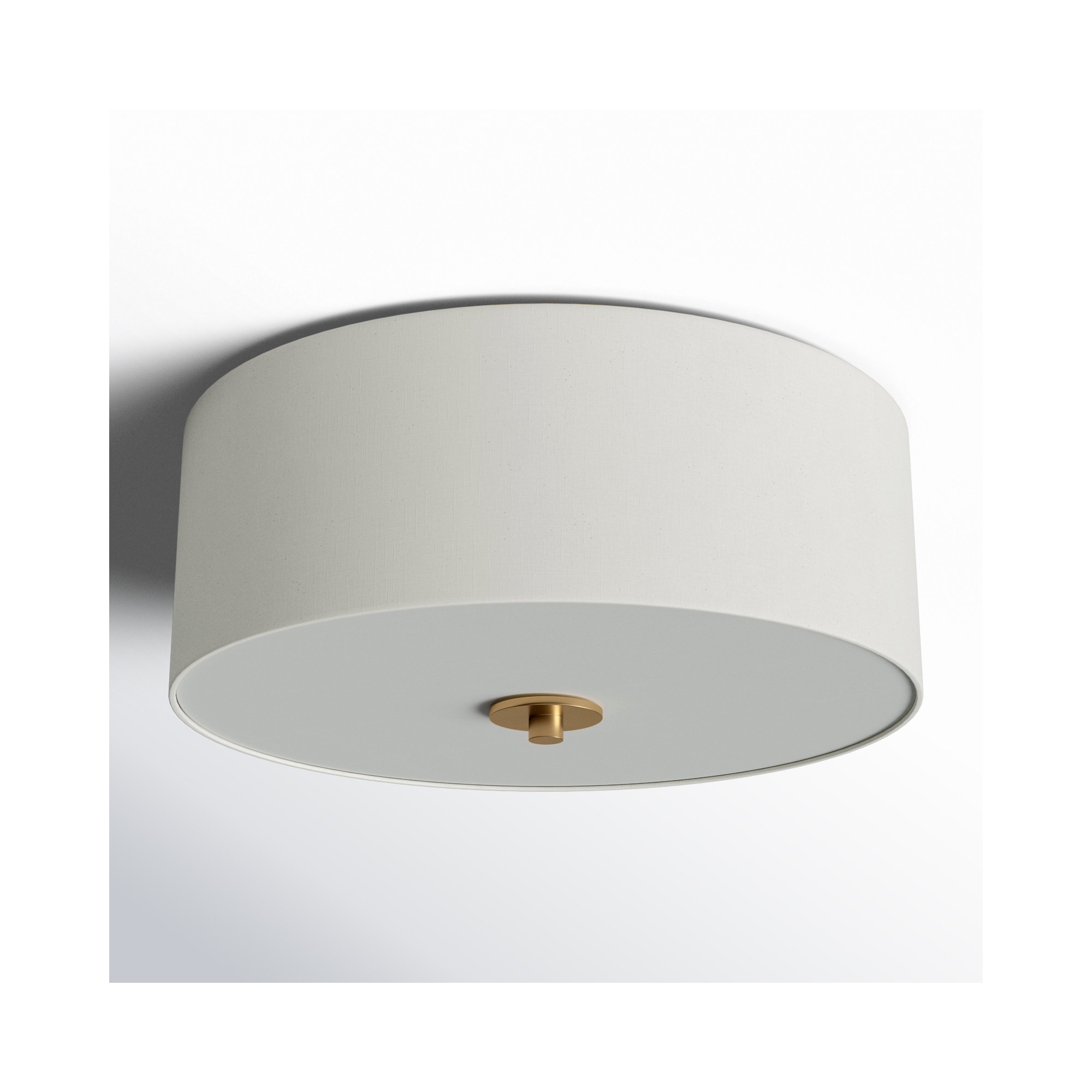 Juna 3 Light Linen Flush Mount