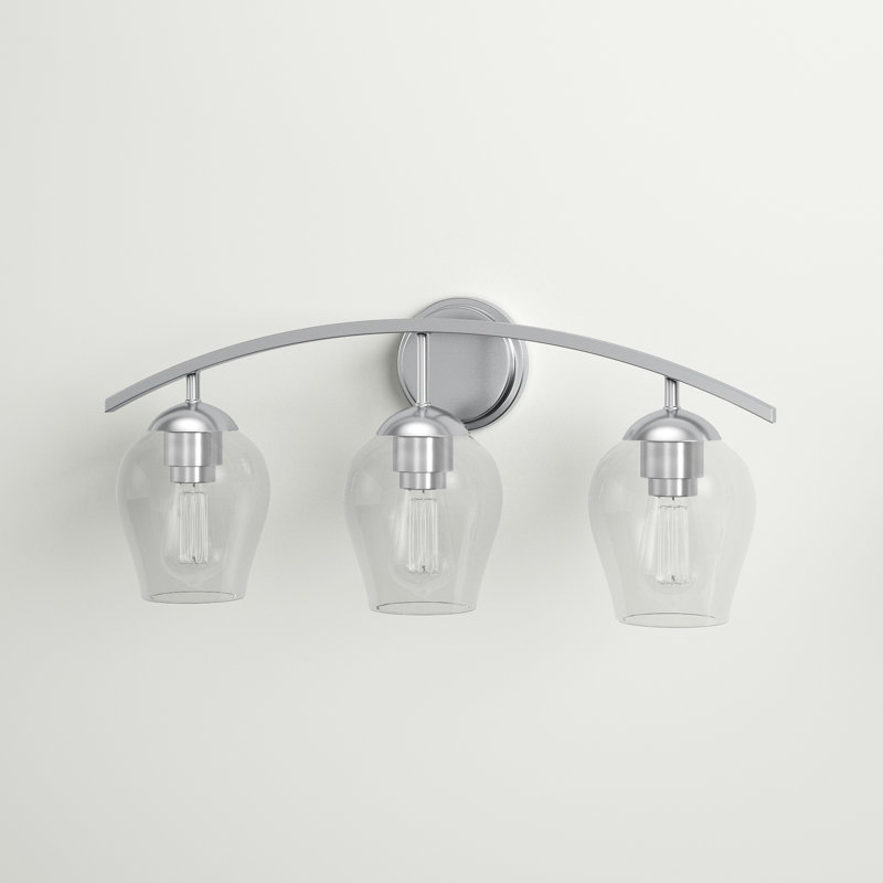 Layfield 3-Light Dimmable Vanity Light in Brushed Nickel, Brushed Nickel