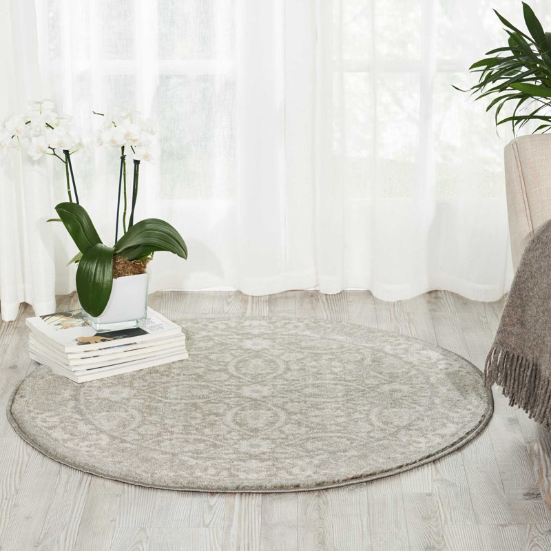 Ashlesha Abstract Indoor Rug, Round 7'10"