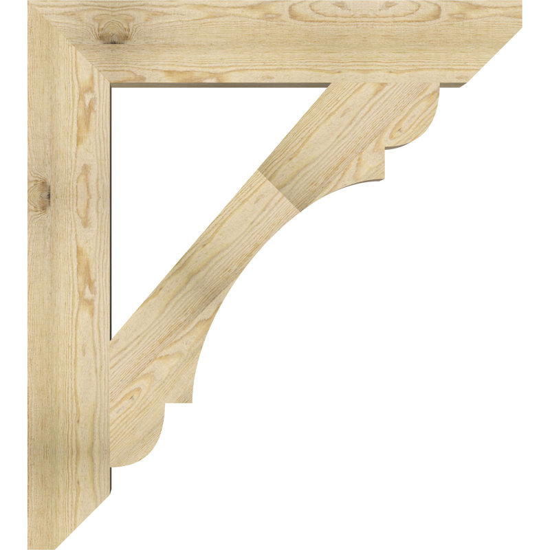 H 6 po x l 40 po x Support en bois / corbeau, Sapin de Douglas, H 40 po x l 6 po x P 36 po