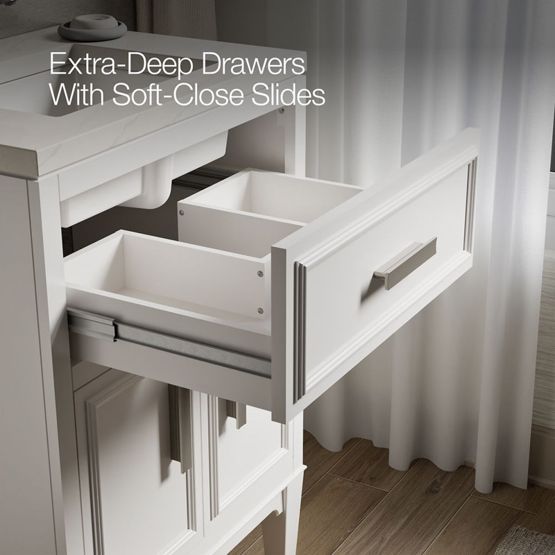 Southerk 30-In Bathroom Vanity Set, White, 24"