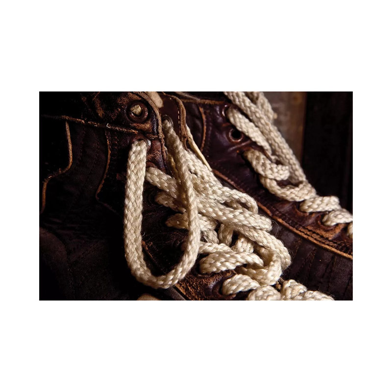 Hockey Skate Laces - Print on Canvas, 20.32 cm H x 30.48 cm W, Wrapped Canvas