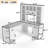 Modern L-shaped White Computer Desk For Home Office,wood Office Desk With Drawer And Bookcase-314858785