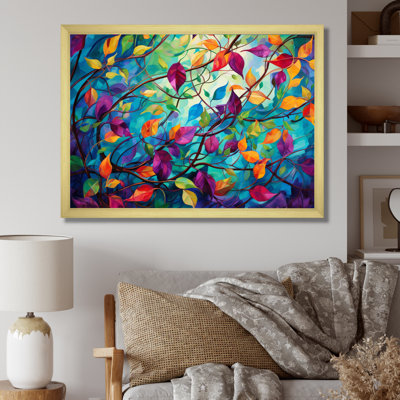 Multicolor Vibrant Vines I - Abstract Botanicals Wall Art