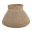 Vase sculpté tissé à large ouverture pour fleurs - Vase haut décontracté pour centre de table de salle à manger ou décoration intérieure - 18 po, brun et brun clair