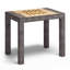 Shagreen Game Table with Dice, Chocolate