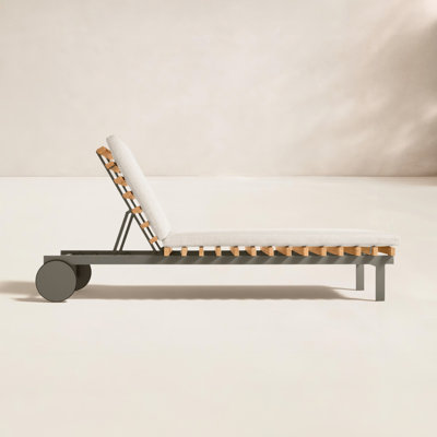 Perch 26'' Outdoor Powder Coated Aluminum Chaise Lounge