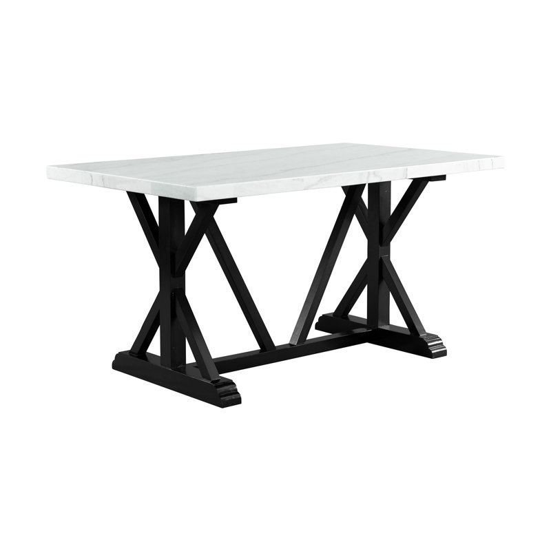 Aitza Marble Top Dining Table, Standard Height (30" Height)