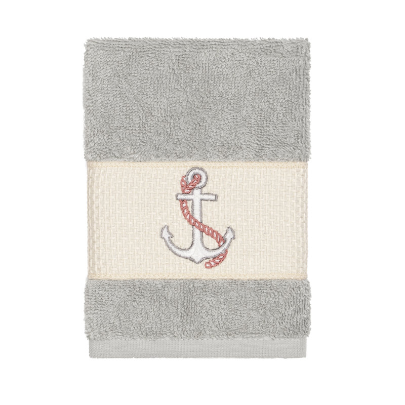 Essuie-mains en coton Easton, Gris clair