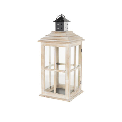 Lanterne de table en bois Kalie