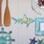 Décoration murale porte-cintres en bois figurine suspendu paysages