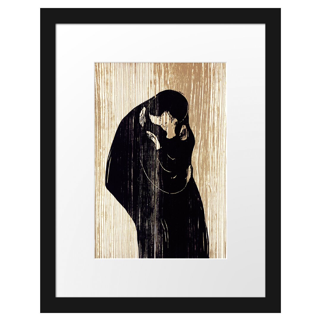 Gerahmter Kunstdruck Kiss IV von Edvard Munch