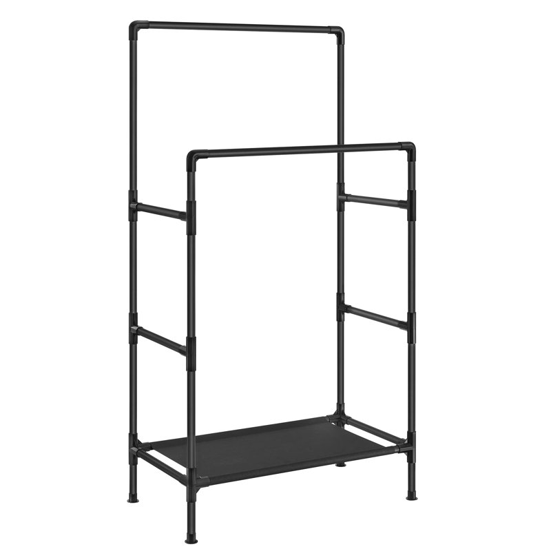 Meachum 83cm Clothing Rack, Black