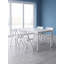 Ensemble de 4 chaises pliantes empilables en métal avec coussin en PP