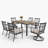 Salem 6 - Person Patio Dining Set with Rectangular Table , Cushions Included