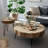 Kawan 2-Piece Modern Farmhouse Living Room Coffee Table Set, Round Nesting Tables-1476792631