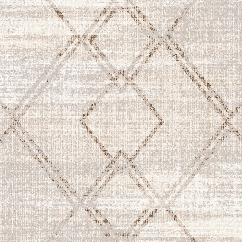 Residency Modern Diamond Geometirc Area Rug, Runner 2'1" x 7'8"