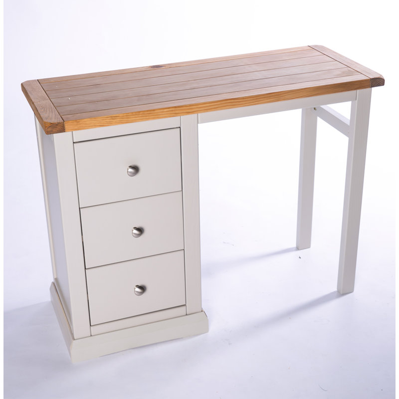 Enciso Writing Desk, Wood/Grey, Chrome