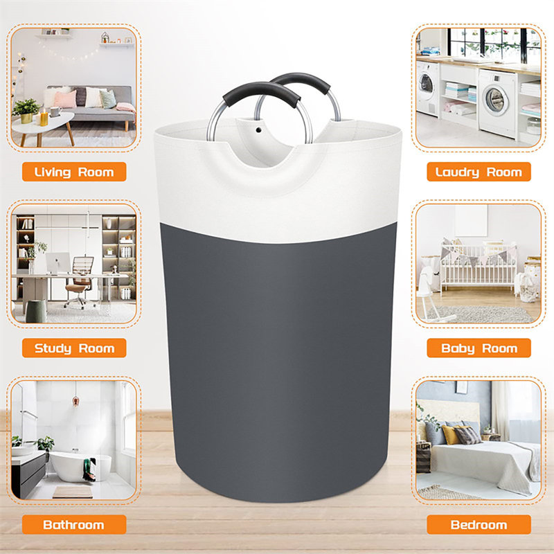 82L Laundry Basket Large Laundry Hamper With Long Reinforced Handles Freestanding Clothes Hamper Storage Basket For Bedroom Bathroom
