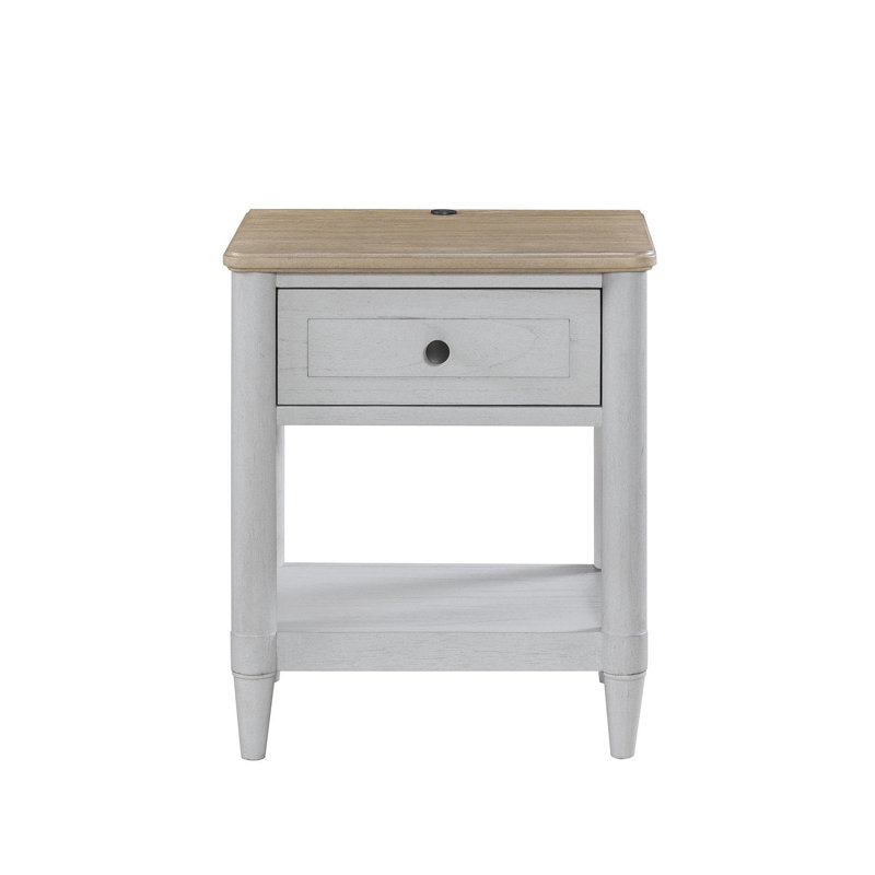 Petite table de chevet pour adolescent - ciment et sable