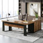 Ensemble 2 pièces de bureau de direction en L avec classeur latéral mobile de 70,86 po Barbrook