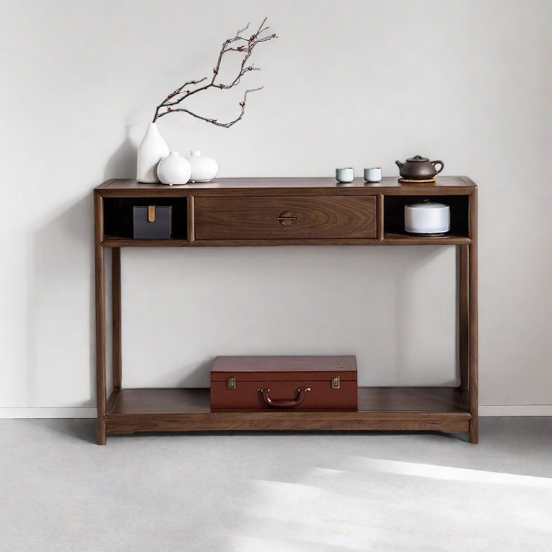 Console minimaliste en bois massif de style nordique
