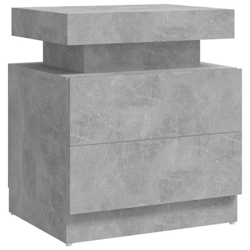Bedside Cabinet 45x35x52 cm Engineered Wood, Concrete Grey, Concrete Grey