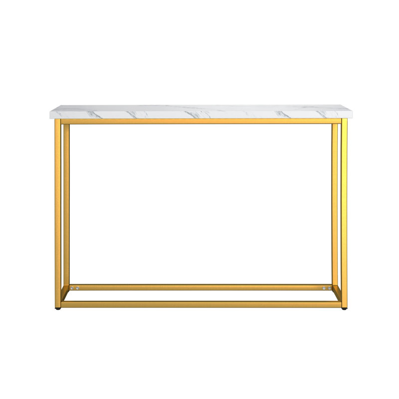 Wallace & Bay Marb White Sofa Table