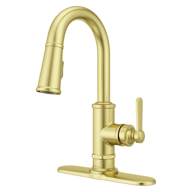 Pull Down Bar Faucet, Brushed Gold