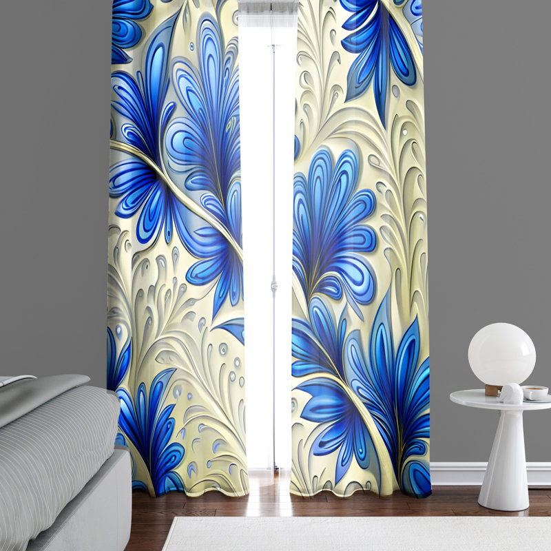 Paire de rideaux semi-transparents en polyester Aida, L 40 po x L 82 po