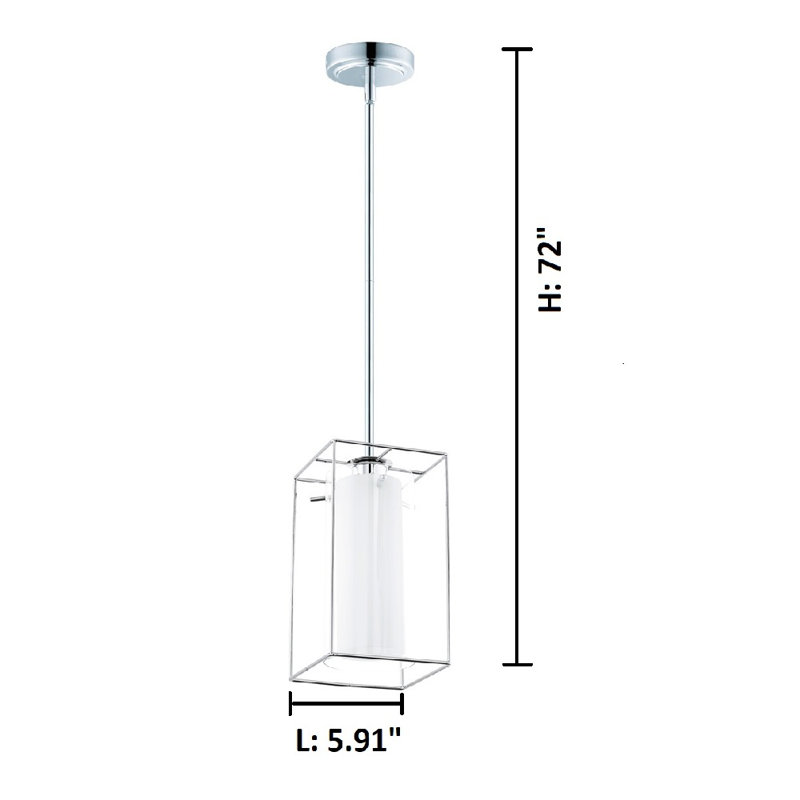 Luminaire carré/rectangulaire simple 1 lumières Dorla