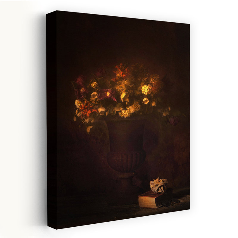 Art contemporain fleur de tulipe rétro, H 36 po x l 24 po
