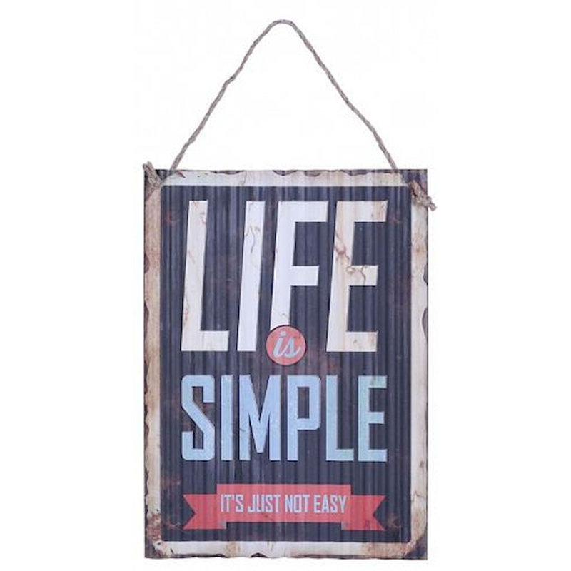 Décoration murale en métal Life Is Simple
