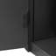Armoire de rangement avec poignées en métal et porte à rayures verticales-1850780504