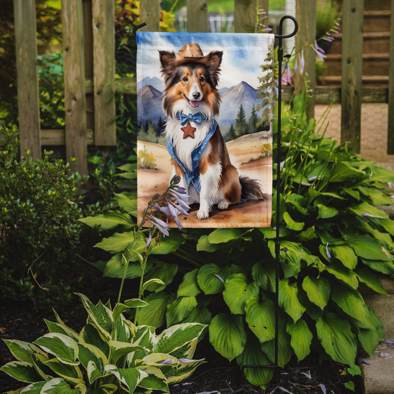 Drapeau Cowboy Welcome Garden, Berger Shetland