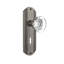 Crystal Round Interior Mortise Door Knob with Deco Long Plate-1804540336