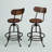 Bejou Swivel Adjustable Height Counter Stool with Metal Frame