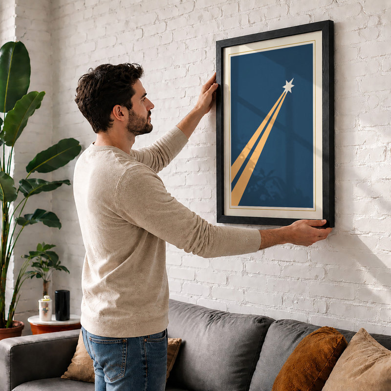 Light To Tomorrow Minimalist - Print, A2 - 59.4 x 42.0 cm, Oak