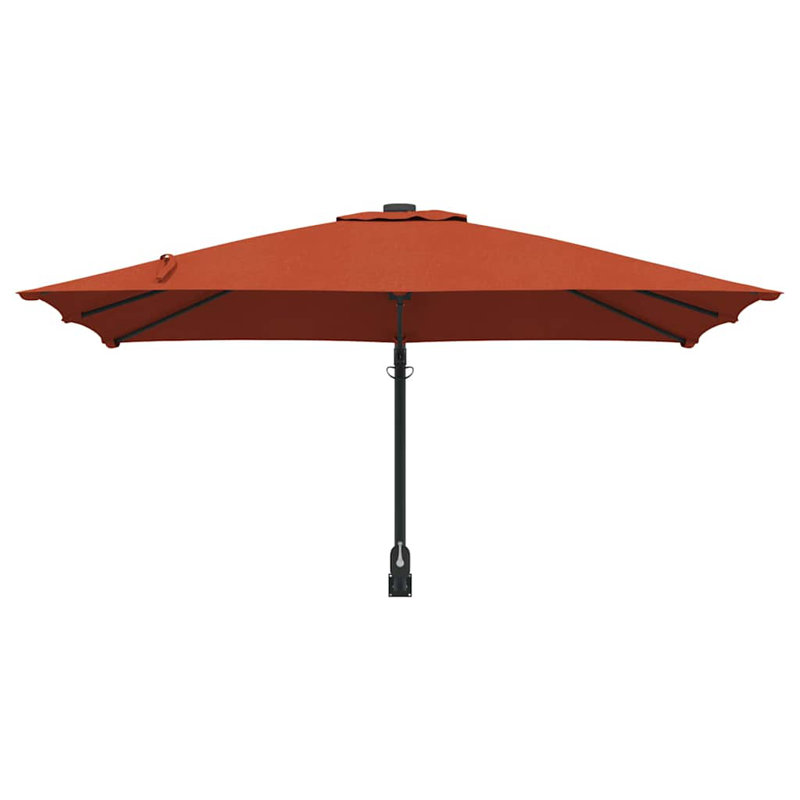 Wall Mount Parasol, 160cm H x 247.5cm W x 247.5cm D, Red